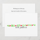 We hebben ons verplaatst/nieuw adres, waterverf ke kaart (Voorkant / Achterkant)