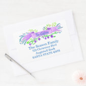 We hebben ons verplaatst/nieuw adres, waterverf ke rechthoekige sticker (Envelop)