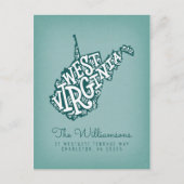 We hebben ons verplaatst | Nieuw adres | West Virg Briefkaart (Voorkant)