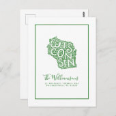 We hebben ons verplaatst | Nieuw adres | Wisconsin Briefkaart (Voorkant / Achterkant)