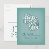 We hebben ons verplaatst | Nieuw adres | Wisconsin Briefkaart (Voorkant / Achterkant)