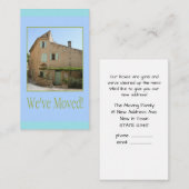 We hebben ons verplaatst - Nieuwe adresaankondigin Informatiekaartje (Voorkant / Achterkant)