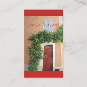We hebben ons verplaatst - Nieuwe adresaankondigin Informatiekaartje