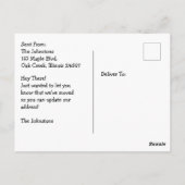 We hebben ons verplaatst | Nieuwe meldingen van ad Briefkaart (Achterkant)