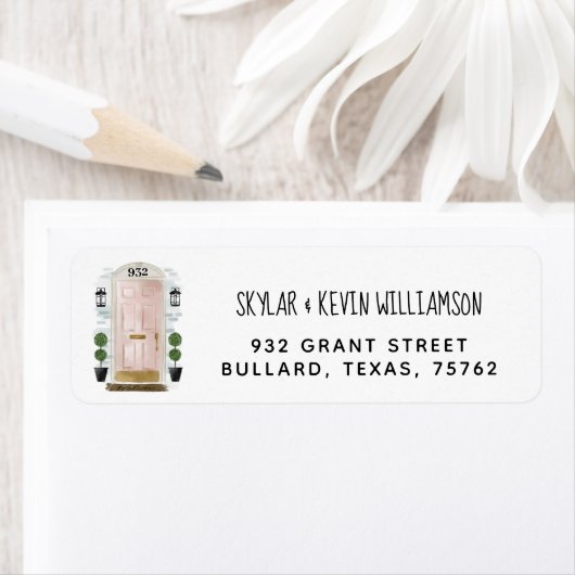 We hebben ons verplaatst - Nieuwe Waterverf Adres  Etiket (Insitu)