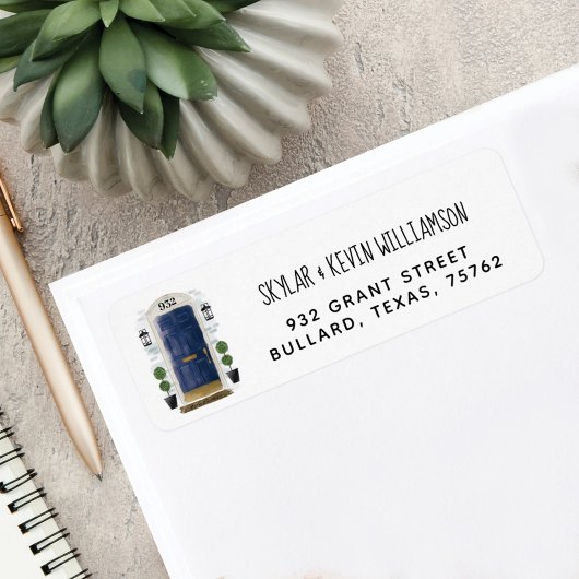 We hebben ons verplaatst - nieuwe Waterverf van de Etiket