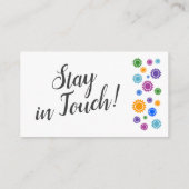 "We hebben ons verplaatst" Plaats kaarten met kleu (Achterkant)