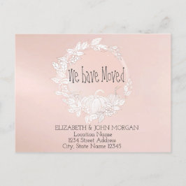 We hebben ons verplaatst, pompoen nieuw adres aankondigingskaart