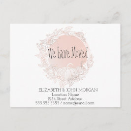 We hebben ons verplaatst, pompoen, nieuw adres aankondigingskaart