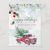 We hebben ons verplaatst, Red Truck, Pine Tree Sno Aankondigingskaart (Voorkant)