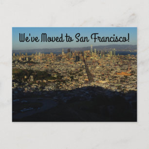 We hebben ons verplaatst - San Francisco Twin Peak Briefkaart