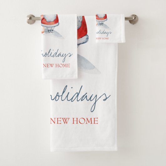 We hebben ons verplaatst, Santa Claus Pine Boom Bad Handdoek (Insitu)