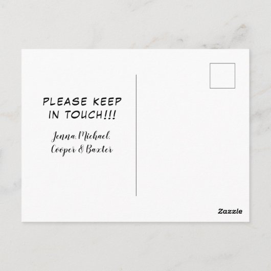 We hebben ons verplaatst | Staatscool Baltimore Briefkaart (Achterkant)