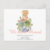 We hebben ons verplaatst, Succulenten, Home Sweet  Aankondigingskaart (Voorkant)