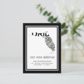 We hebben ons verplaatst | Typografie van Florida Feestdagenkaart (Staand voorkant)