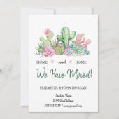 We hebben ons verplaatst, Waterverf bloemen Cactus (Voorkant)