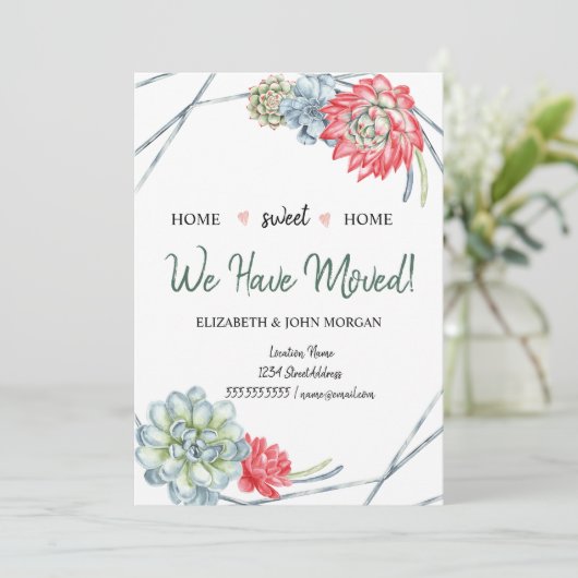 We hebben ons verplaatst, woestijn Cactus Red Succ (Staand voorkant)