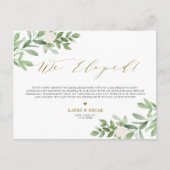 We hebben | Ontwikkeling van groene en witte bloem Aankondigingskaart (Voorkant)