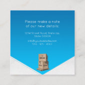 We hebben onze aankondiging verplaatst (Achterkant)