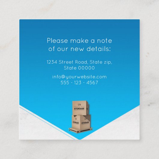 We hebben onze aankondiging verplaatst (Achterkant)