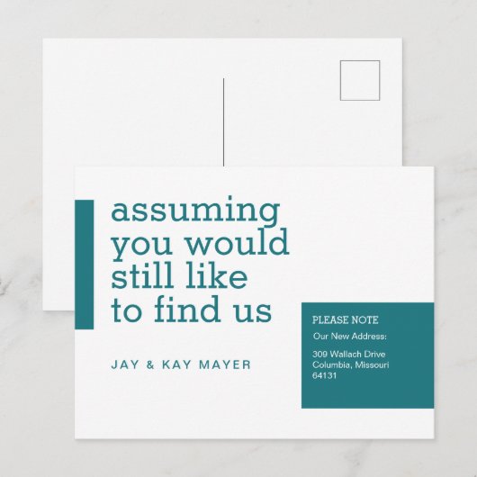 We hebben onze aankondiging verplaatst (Voorkant / Achterkant)