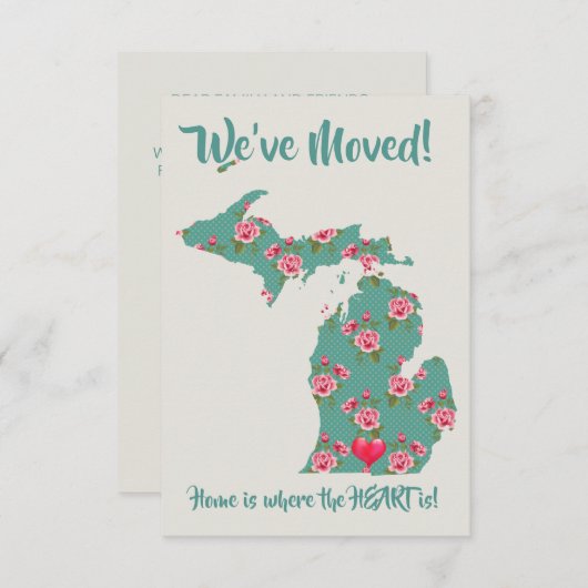 We hebben onze aankondiging verplaatst | Michigan  (Voorkant / Achterkant)