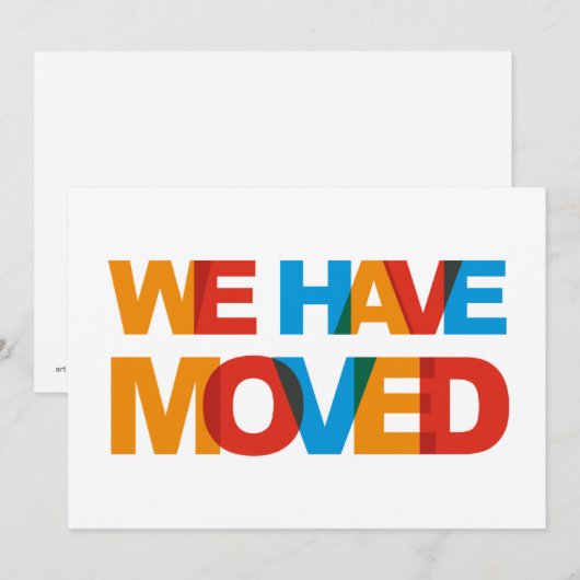 We hebben onze aankondigingskaarten verplaatst aankondiging (Voorkant / Achterkant)