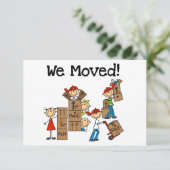 We hebben onze aankondigingskaarten verplaatst aankondiging (Staand voorkant)