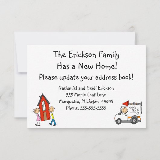 We hebben onze aankondigingskaarten verplaatst aankondiging (Achterkant)