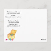 We hebben onze ballen verplaatst. briefkaart (Achterkant)