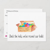 We hebben onze ballen verplaatst. briefkaart (Voorkant / Achterkant)