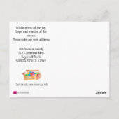 We hebben onze ballen verplaatst. briefkaart (Achterkant)