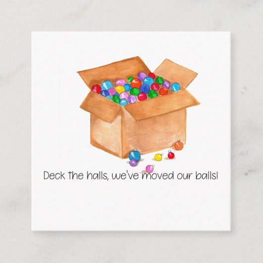 We hebben onze ballen verplaatst. informatiekaartje (Voorkant)