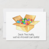 We hebben onze ballen verplaatst. kaart (Voorkant)