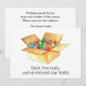 We hebben onze ballen verplaatst. kaart (Voorkant / Achterkant)