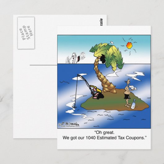 We hebben onze geschatte belastingcoupons van 1040 briefkaart (Voorkant / Achterkant)