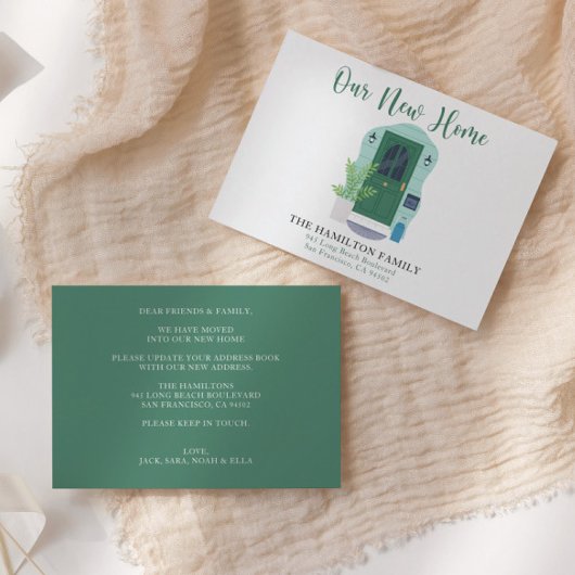 We hebben onze nieuwe mededeling 'Thuisbeweging' v Bedankkaart