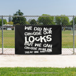 We hebben onze ogen niet gekozen spandoek