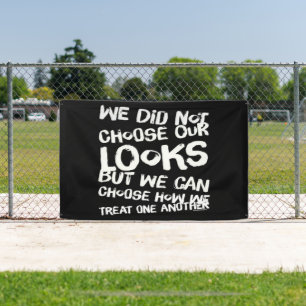We hebben onze ogen niet gekozen spandoek