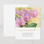 We hebben Orchids Pink Floral Gold Name Script ver Aankondiging (Voorkant / Achterkant)