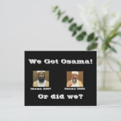 We hebben Osama. Briefkaart (Staand voorkant)