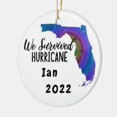 We hebben overleven. Orkaan Ian Florida 2022 Keramisch Ornament (Links)