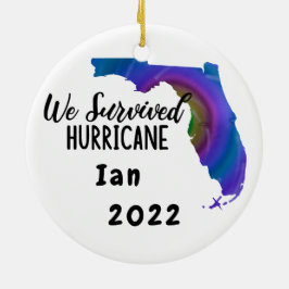 We hebben overleven. Orkaan Ian Florida 2022 Keramisch Ornament