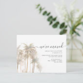 We hebben Palm Trees QR Code Housewarming Moving Aankondigingskaart (Staand voorkant)