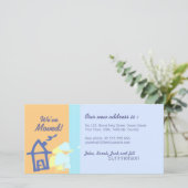 We hebben pastels fotokaart verplaatst aankondiging (Staand voorkant)