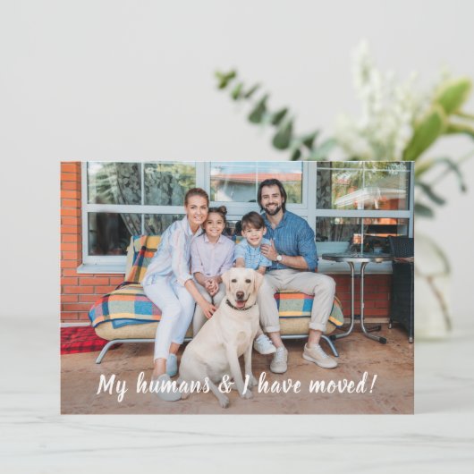 We hebben persoonlijke foto verplaatst aankondiging (Staand voorkant)