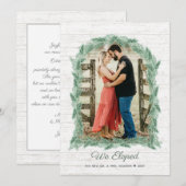 We hebben Pine Bough Arch Lijst met foto Feestdagenkaart (Voorkant / Achterkant)