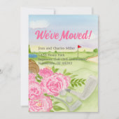 We hebben pioenen verplaatst op de golfbaan aankondiging (Voorkant)