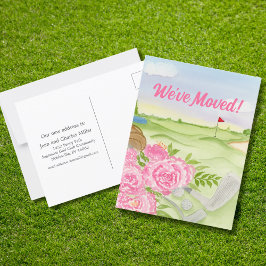 We hebben pioenrozen verhuisd naar de golfbaan briefkaart