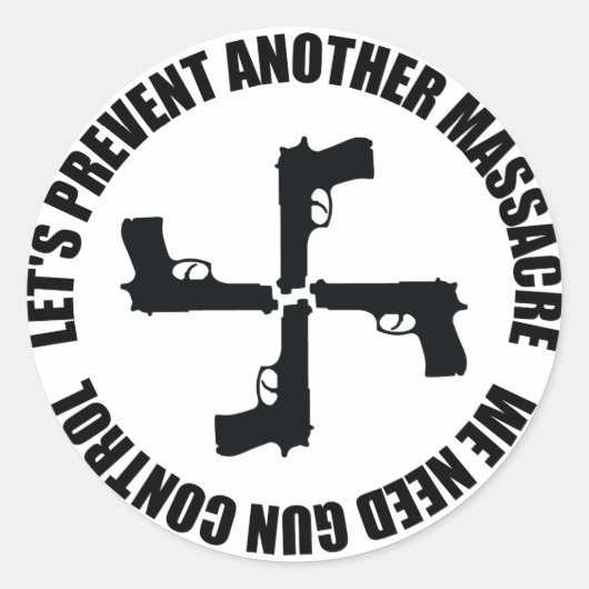 We hebben Pistool controle nodig Ronde Sticker (Voorkant)